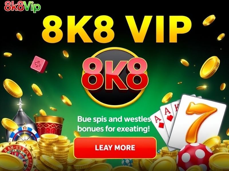 Welcome to 8k8 Vip, the premier online gambling platform offering exciting casino games, top bonuses, and secure gaming. Explore live dealers, slots, poker, and more on 8k8vip.com.